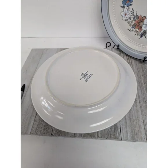 Vintage Johann Haviland Blue Bouquet Crowning Fashion Dinner Plates Set of 3 - Picture 5 of 6